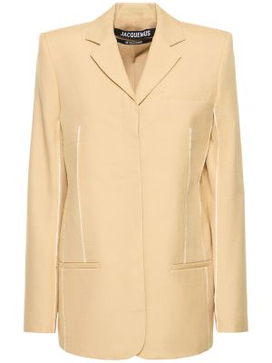 Giacca in crepe Jacquemus beige