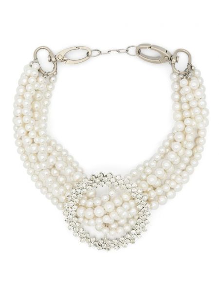 Collier avec perles Atu Body Couture blanc