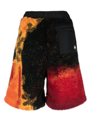 Fleece shorts mit stickerei Stüssy schwarz