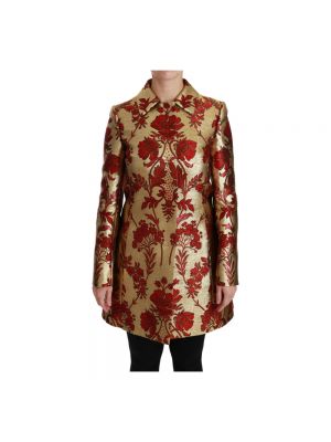 Płaszcz plisowany w kwiatki Dolce And Gabbana