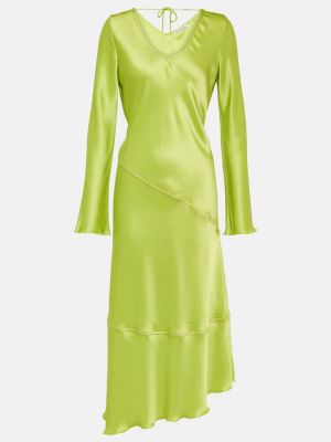 Midi suknele satininis Acne Studios žalia