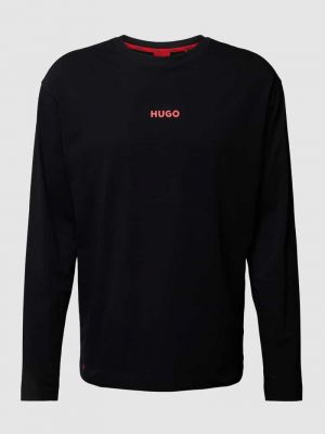 Koszulka z długim rękawem Hugo czarna