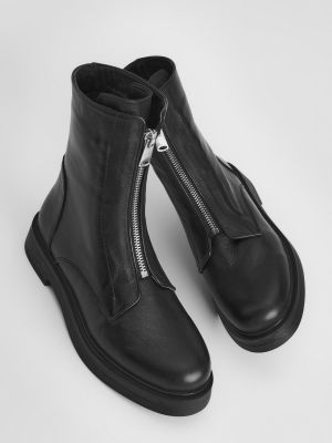 Kožené kotníkové boty na zip Marjin