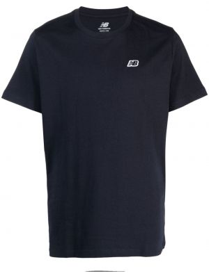 Bavlnené tričko New Balance modrá