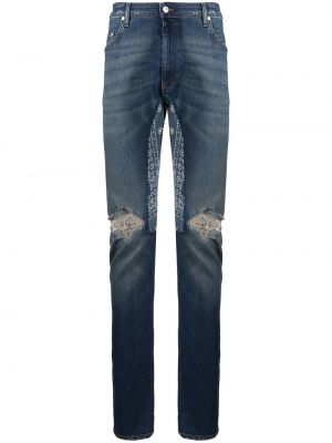 Skinny fit džínsy s vreckami Alchemist modrá