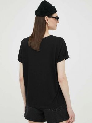Bavlněné tričko Wrangler černé