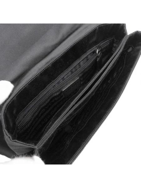 Bolsa de hombro de raso retro Prada Vintage negro