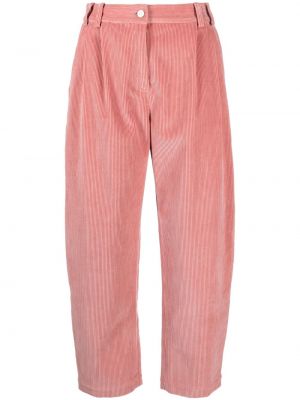 Pantaloni cu picior drept plisate Ps Paul Smith roz