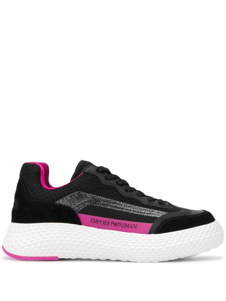 Trykt plattform sneakers Emporio Armani svart