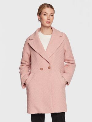 Παλτό Guess ροζ