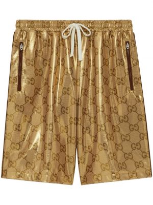 Pantaloni scurți Gucci auriu