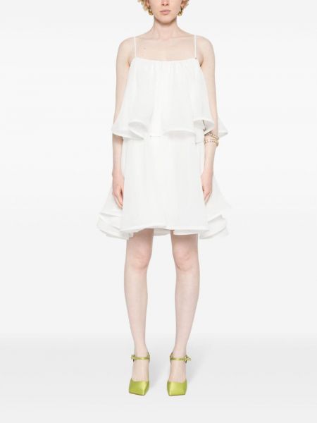 Sukienka mini szyfonowa Nissa biała