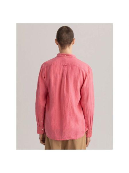 Camisa de lino Gant rosa
