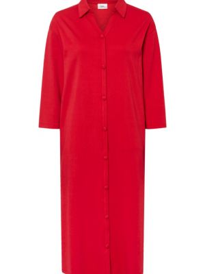 Хлопковое платье-рубашка Bpc Bonprix Collection красное