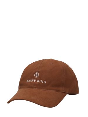 Памучна шапка с козирки Anine Bing кафяво