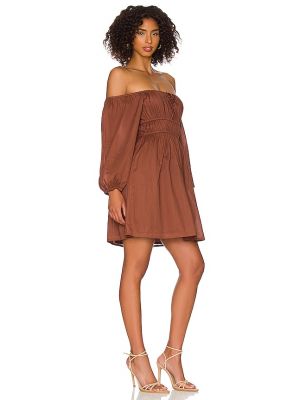 Mini vestido Faithfull The Brand marrón