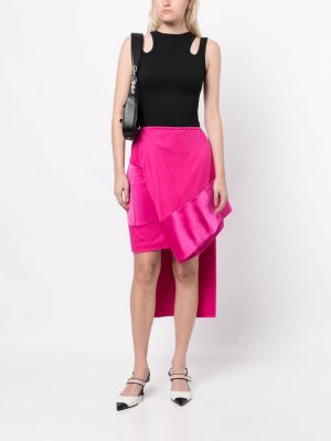 Asymetrické midi sukně Undercover růžové
