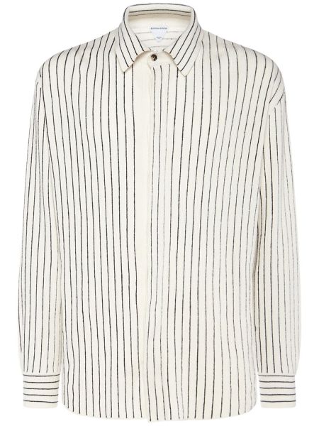 Chemise en lin à rayures en tricot Bottega Veneta