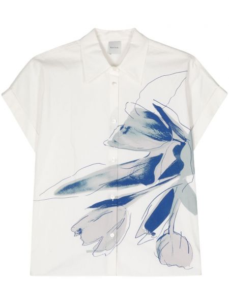 Košulja s cvjetnim printom s printom Paul Smith bijela