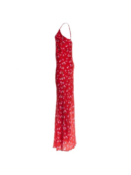 Sukienka długa w kwiatki Rotate Birger Christensen czerwona