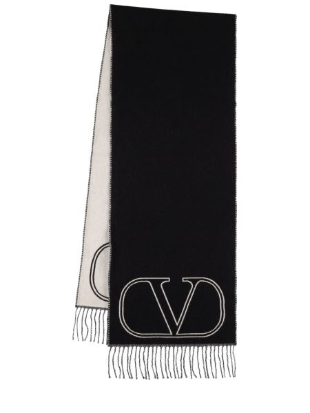 Bufanda de lana Valentino Garavani negro