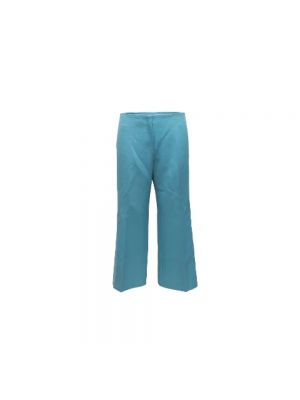 Spodnie wełniane Celine Vintage niebieskie