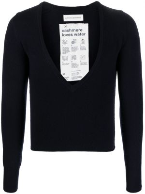 Džemper od kašmira s v-izrezom Extreme Cashmere plava