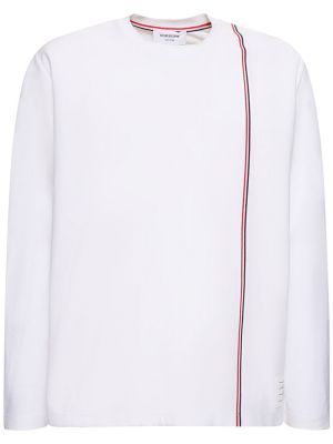 Oversized βαμβακερό πουκάμισο Thom Browne λευκό