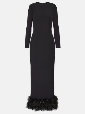 Sukienka długa w piórka Safiyaa czarna