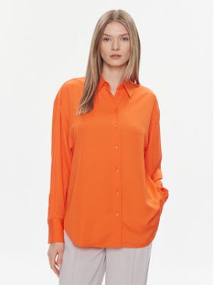 Košile relaxed fit Calvin Klein oranžová