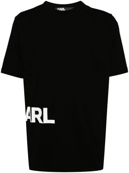 Rund hals t-shirt Karl Lagerfeld sort