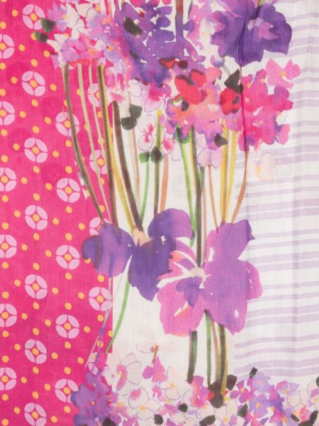 Echarpe à fleurs à imprimé en modal Twinset rose