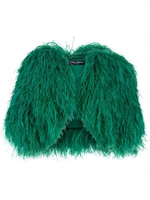 Abrigo corto de pelo Dolce & Gabbana verde