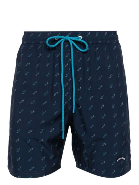 Kratke hlače s potiskom Paul & Shark modra