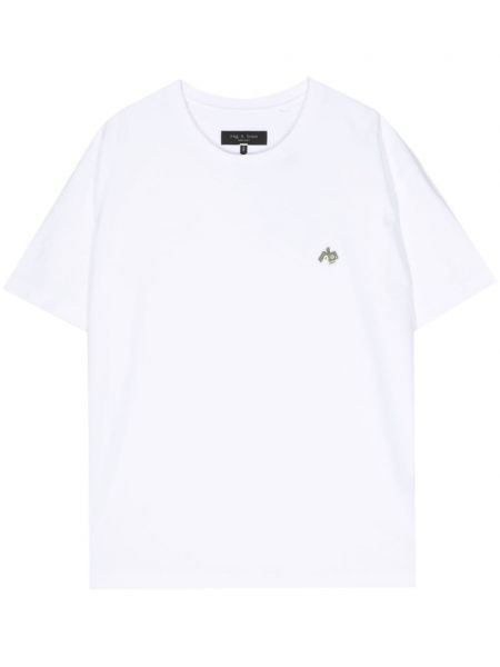 Βαμβακερή μπλούζα Rag & Bone λευκό