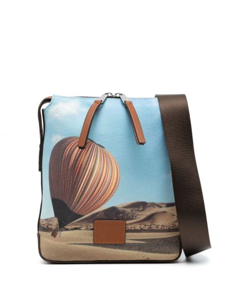 Τσάντα με σχέδιο Paul Smith ασημί