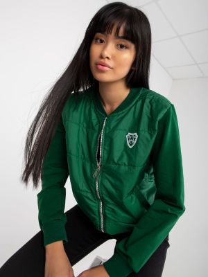 Stepēta bomber jaka ar kabatām Fashionhunters zaļš