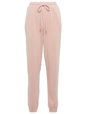 Spodnie sportowe bawełniane Lanston Sport różowe