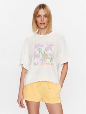 Voľné kvetinové priliehavé tričko Roxy