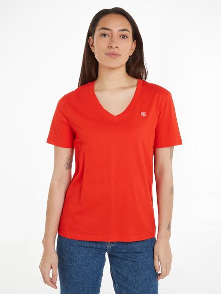 Camiseta manga corta Calvin Klein Jeans rojo