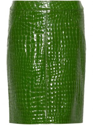 Kožená sukně Tom Ford zelené