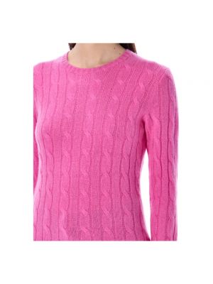 Jersey de punto de tela jersey con trenzado Ralph Lauren rosa