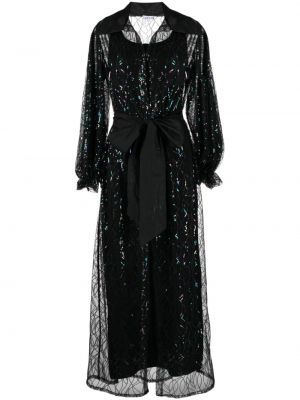 Μάξι φόρεμα με παγιέτες Baruni μαύρο
