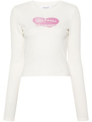 T-shirt avec imprimé slogan à imprimé Cannari Concept blanc