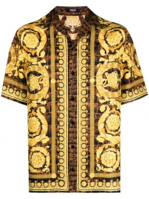 Jedwabna koszula z nadrukiem Versace