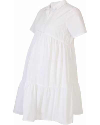 Рокля тип риза Pieces Maternity бяло