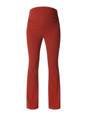 Jednofarebné viskózové skinny nohavice s vysokým pásom Supermom - červená