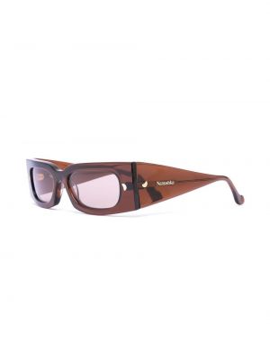Relaxed fit akiniai nuo saulės Nanushka ruda
