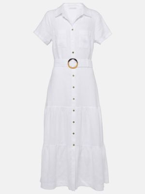 Λινή μάξι φόρεμα Heidi Klein λευκό