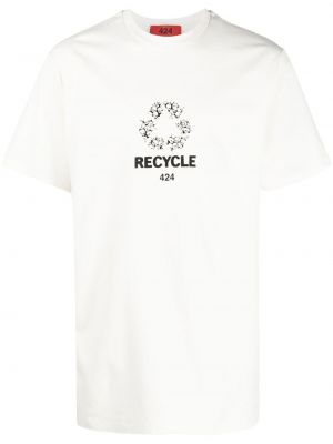 T-krekls ar apdruku 424 balts